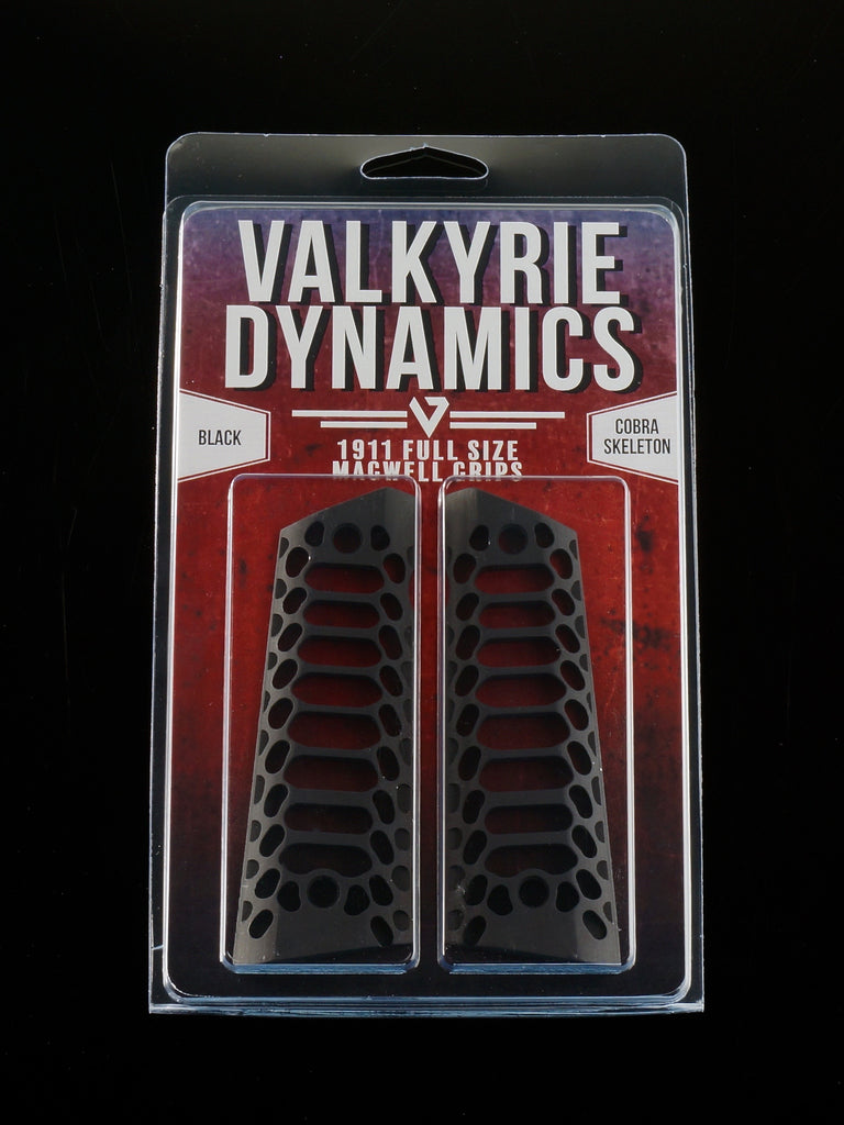 1911 Magwell Grips - Valkyrie Dynamics - Cobra Skeleton